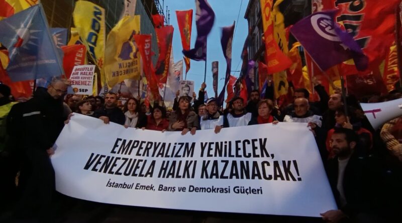 İstanbul’da ABD’ye Venezuela protestosu