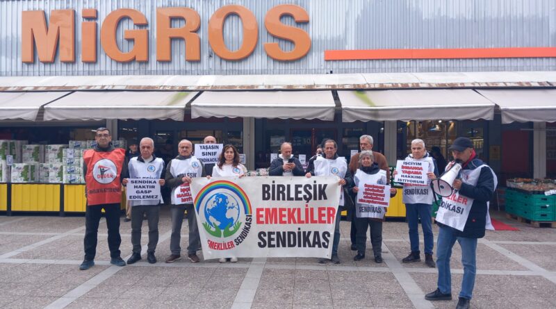 Şirinyer’de Migros işçilerine destek eylemi